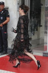 Blanca Suarez Commands San Sebastian In Black Sequin Fringe