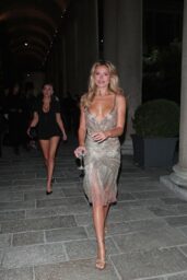 Brooks Nader Embodies Milan Fashion Week Golden Goddess Glamour