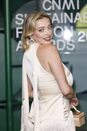 Caroline Vreeland Champions Milan With Flapper-Inspired Champagne Silk