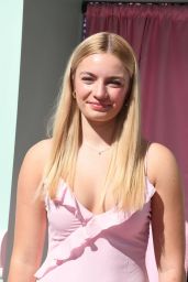 Cassidy Nugent Debuts Premiere Ruffled Pink Silk