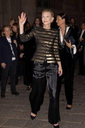 Cate Blanchett Commands Front Row In Sculpted Armani Privé Tuxedo