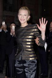 Cate Blanchett Commands Front Row In Sculpted Armani Privé Tuxedo