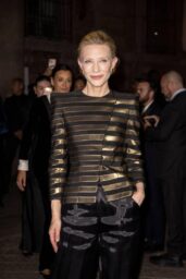 Cate Blanchett Commands Front Row In Sculpted Armani Privé Tuxedo