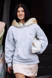 Charli DAmelio Unveils Prada Street Style Fur Trim Hood