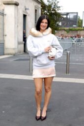 Charli DAmelio Unveils Prada Street Style Fur Trim Hood