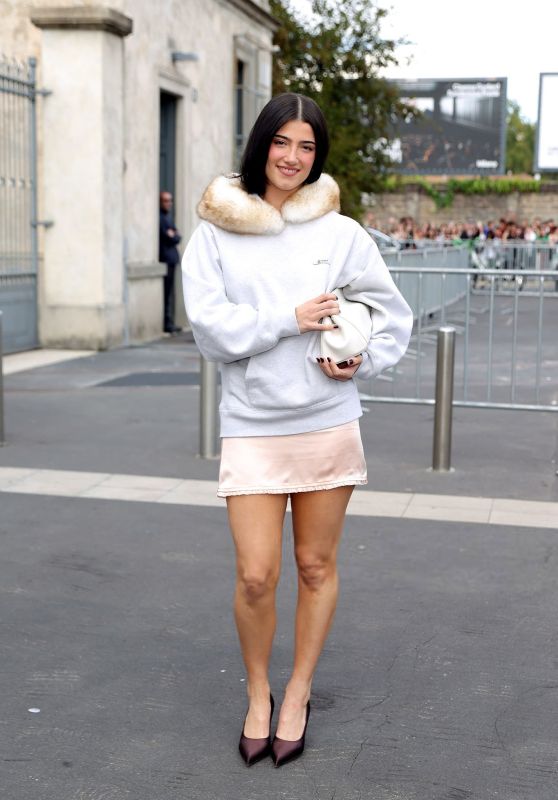 Charli DAmelio Unveils Prada Street Style Fur Trim Hood