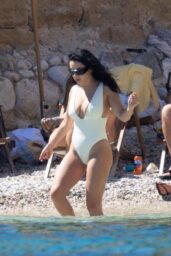 Charli XCX Embodies Scopello Beach Ease in White Swim Minimalism