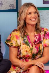 Charlotte Hawkins Blue Floral Whimsy on Morning TV
