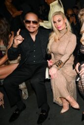 Coco Austin Debuts Patent Black Catsuit Angular Cutouts