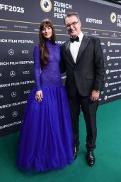 Dakota Johnson Commands Zurich Film Festival Sapphire Tulle