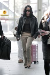 Demi Lovato Commands Vancouver Airport in Leather Transit Chic