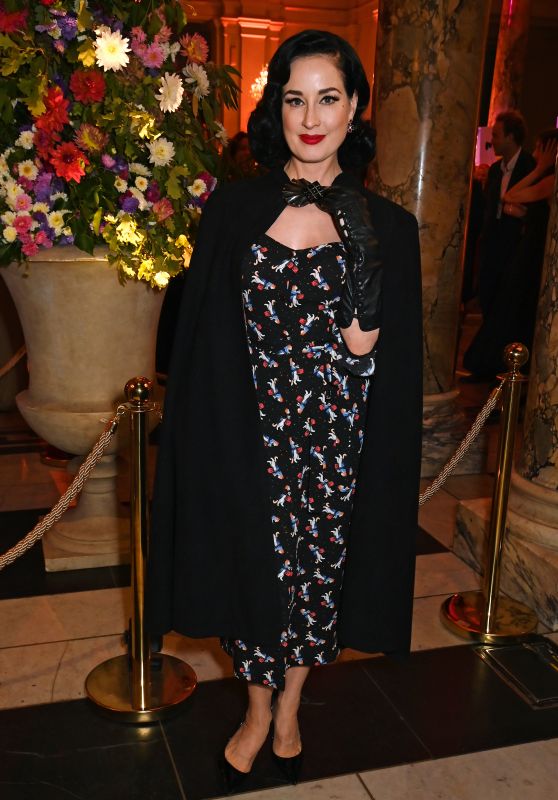 Dita von Teese Embodies Architectural Velvet Neoclassical Decadence