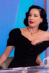 Dita Von Teese Ignites Talk Show Corseted Glamour
