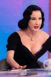 Dita Von Teese Ignites Talk Show Corseted Glamour