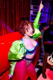 Doja Cat Commands Apple Music Release Party With Architectural Neon and Animal Print