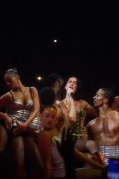 Dua Lipa Embodies Disco Glamour Backstage With Layered Pearl Chains