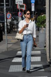 Eiza González Champions Effortless Chic With Denim & Leather in Milan, September 29, 2025