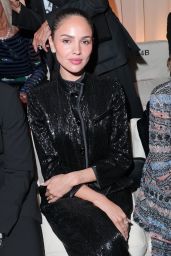 Eiza Gonzalez Ignites Milan Fashion Show Front Row In Midnight Sequin Suit