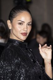 Eiza Gonzalez Ignites Milan Fashion Show Front Row In Midnight Sequin Suit