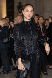 Eiza Gonzalez Ignites Milan Fashion Show Front Row In Midnight Sequin Suit