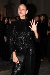Eiza Gonzalez Ignites Milan Fashion Show Front Row In Midnight Sequin Suit