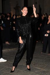 Eiza Gonzalez Ignites Milan Fashion Show Front Row In Midnight Sequin Suit