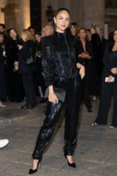 Eiza Gonzalez Ignites Milan Fashion Show Front Row In Midnight Sequin Suit