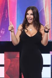 Elettra Lamborghini Commands Freeze Stage in Sleek Black Drama