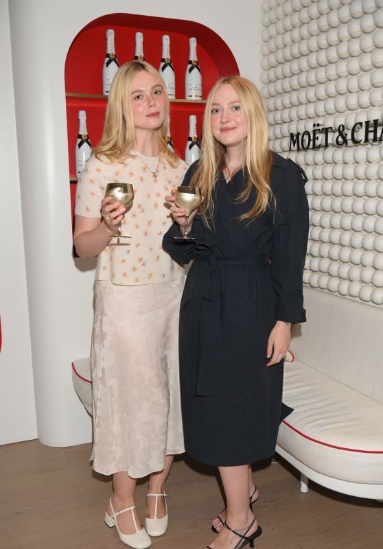 Elle & Dakota Fanning Ace Courtside Chic