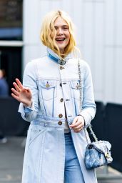Elle Fanning Channels a Neo-Punk Denim Dream at Coach
