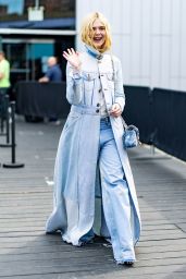 Elle Fanning Channels a Neo-Punk Denim Dream at Coach