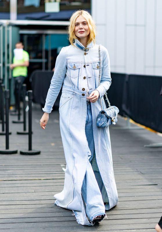 Elle Fanning Channels a Neo-Punk Denim Dream at Coach