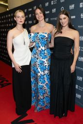 Elle Fanning Sleek Contrast at the Toronto Film Festival