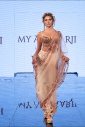 Elyse Hofer Champions NYFW Runway in Embellished Saree Fusion