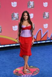 Emilia Unveils A Barbiecore Corset Fantasy At The Premios Juventud