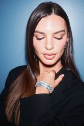 Emily Ratajkowski Champions Chopard Blazer Diamond Power