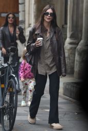 Emily Ratajkowski Commands Notting Hill in Matte Leather Ease