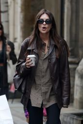 Emily Ratajkowski Commands Notting Hill in Matte Leather Ease