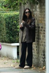Emily Ratajkowski Commands Notting Hill in Matte Leather Ease