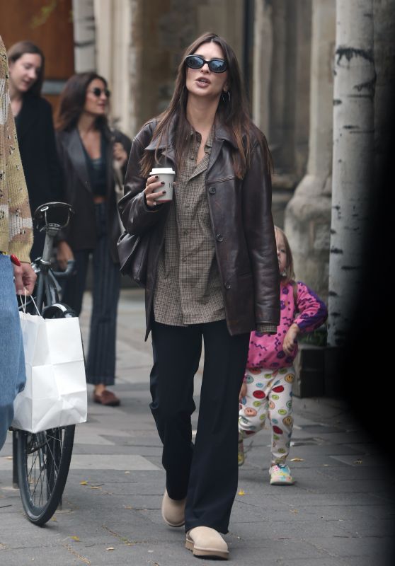 Emily Ratajkowski Commands Notting Hill in Matte Leather Ease