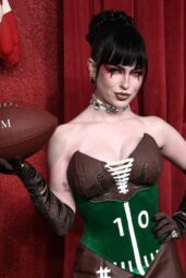 Emma Norton Ignites ‘Him’ Premiere in Football Couture Fantasy