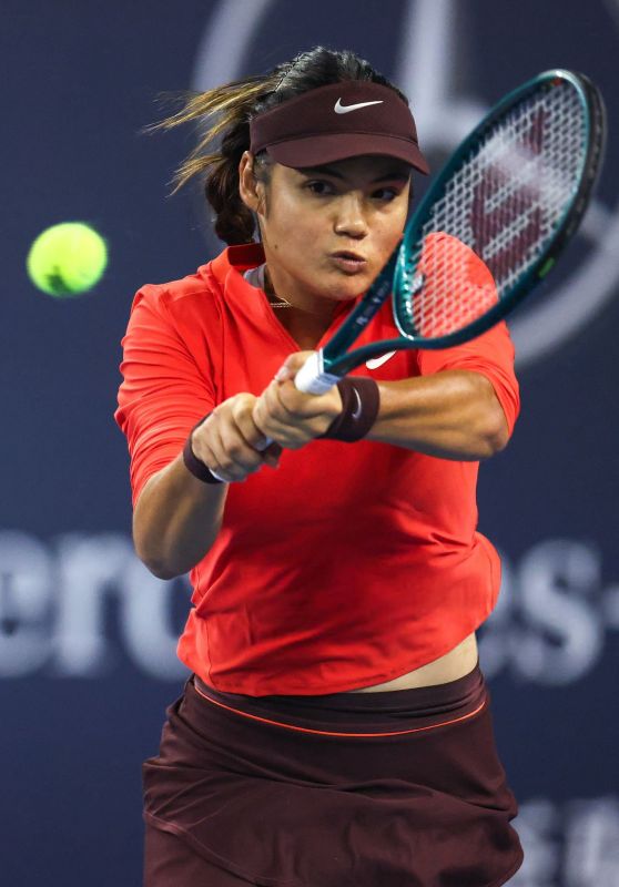 Emma Raducanu Commands China Open With A High-Octane Red And Maroon Court Look