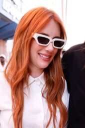 Emma Roberts attends 2025 US Open Men’s Final in Whiplash White
