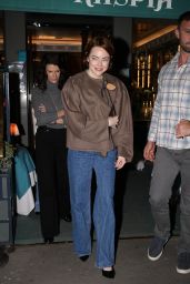 Emma Stone Selects Cozy Chic at Paris Party 2025