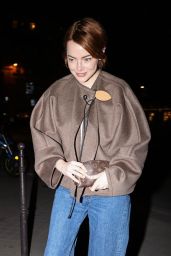Emma Stone Selects Cozy Chic at Paris Party 2025