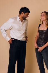 Emma Watson Ignites Podcast Photoshoot Leather Denim Minimalism