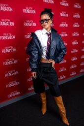 Gigi Zumbado Unveils Edgy Chic in Cropped Bomber and Schoolboy Tie