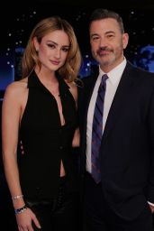 Grace Van Patten Unveils Kimmel Live Leather Noir