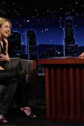 Grace Van Patten Unveils Kimmel Live Leather Noir