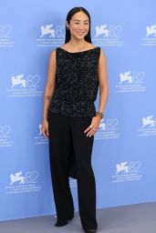 Greta Lee Channels Effortless Glamour in The Row Custom Look at 2025 Venice Film Festival Photocall